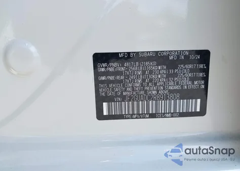 2024 Subaru Crosstrek Premium from USA, damaged, VIN JF2GUADC2R8913808